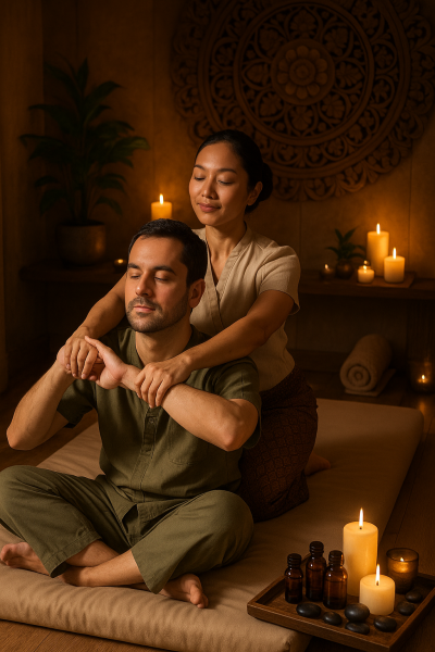 Faire un massage typique thailandais pour l'équilibre du corps près de Gujan-Mestras