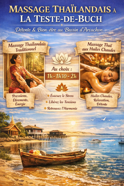 Trouver un salon de massage thailandais pour un massage profond près de Gujan-Mestras