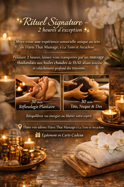 Faire un massage thailandais de 2h pour libérer les tensions et l'esprit près d'Arcachon