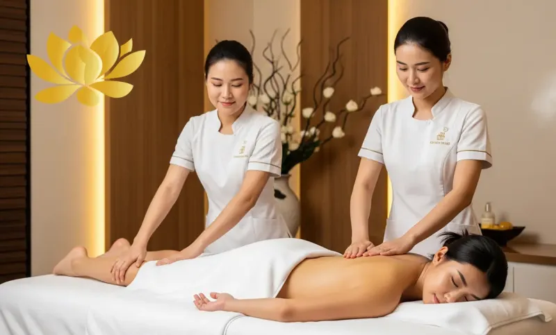 Ou faire un massage thai 4 mains situé près d'Arcachon